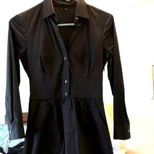 Theory Black Stretch Shirt Dress (Size 0)